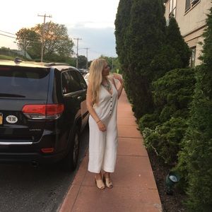 White Linen Free People Romper